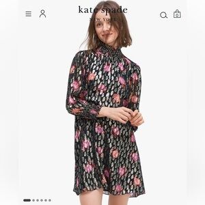 Kate Spade Black Floral Mini Dress